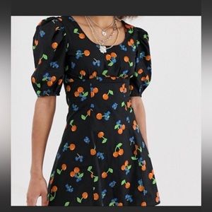 COLLUSION cherry print dress 🍒🍊